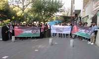 حضور دانشجویان بین‌الملل دانشگاه در گردهمایی حمایت از مردم فلسطین